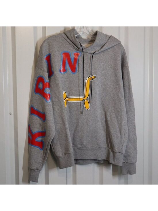 Kirin Peggy Gou Tops - Kirin Peggy Gou Womens Gray Hoodie with Spellout and Balloon Animal Size S NWT
